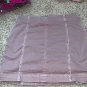 light pink mini skirt